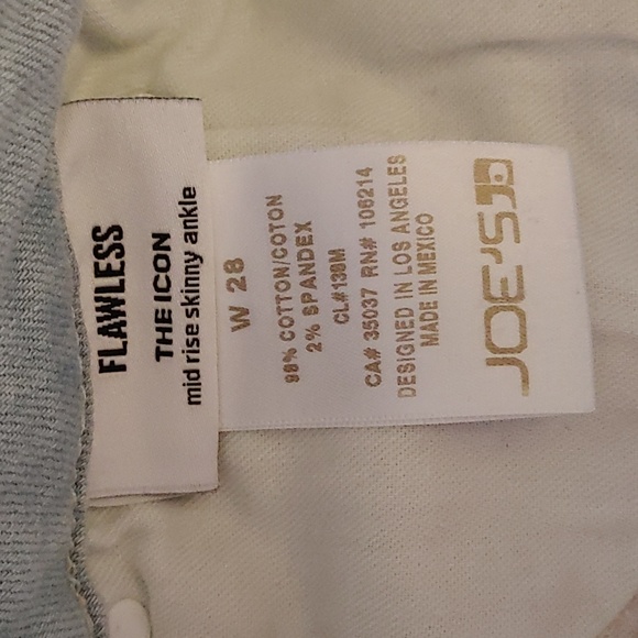 Joe's Women's Flawless The Icon Mid Rise Skinny Ankle Jeans - Picture 5 of 6